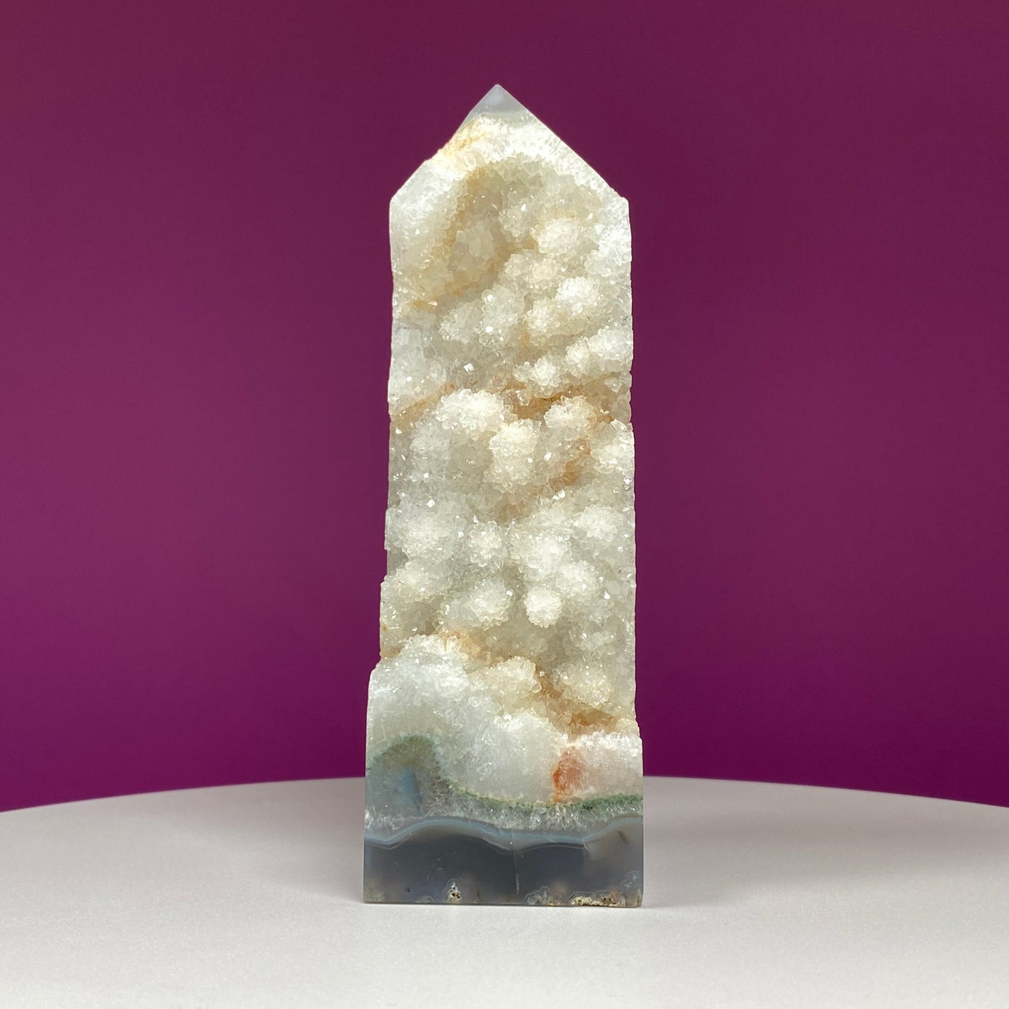 Agate Druzy Tower