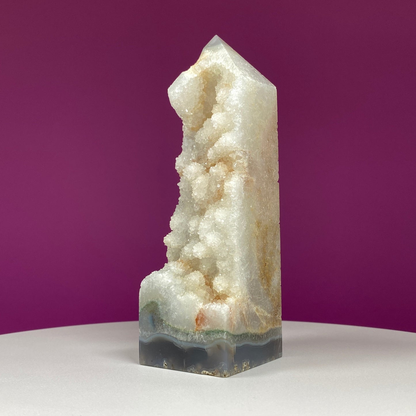 Agate Druzy Tower