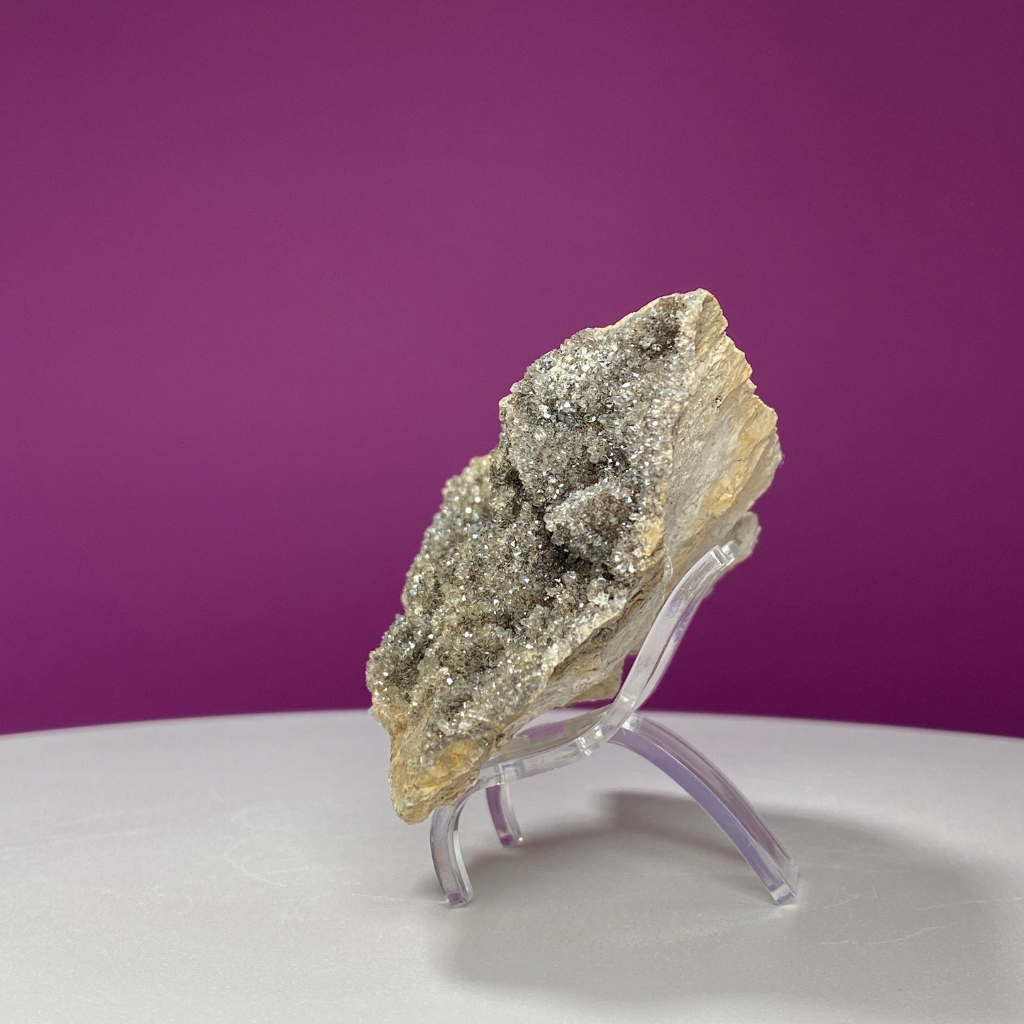 Herkimer Diamond Quartz Cluster (New York) (Includes Acrylic Stand)