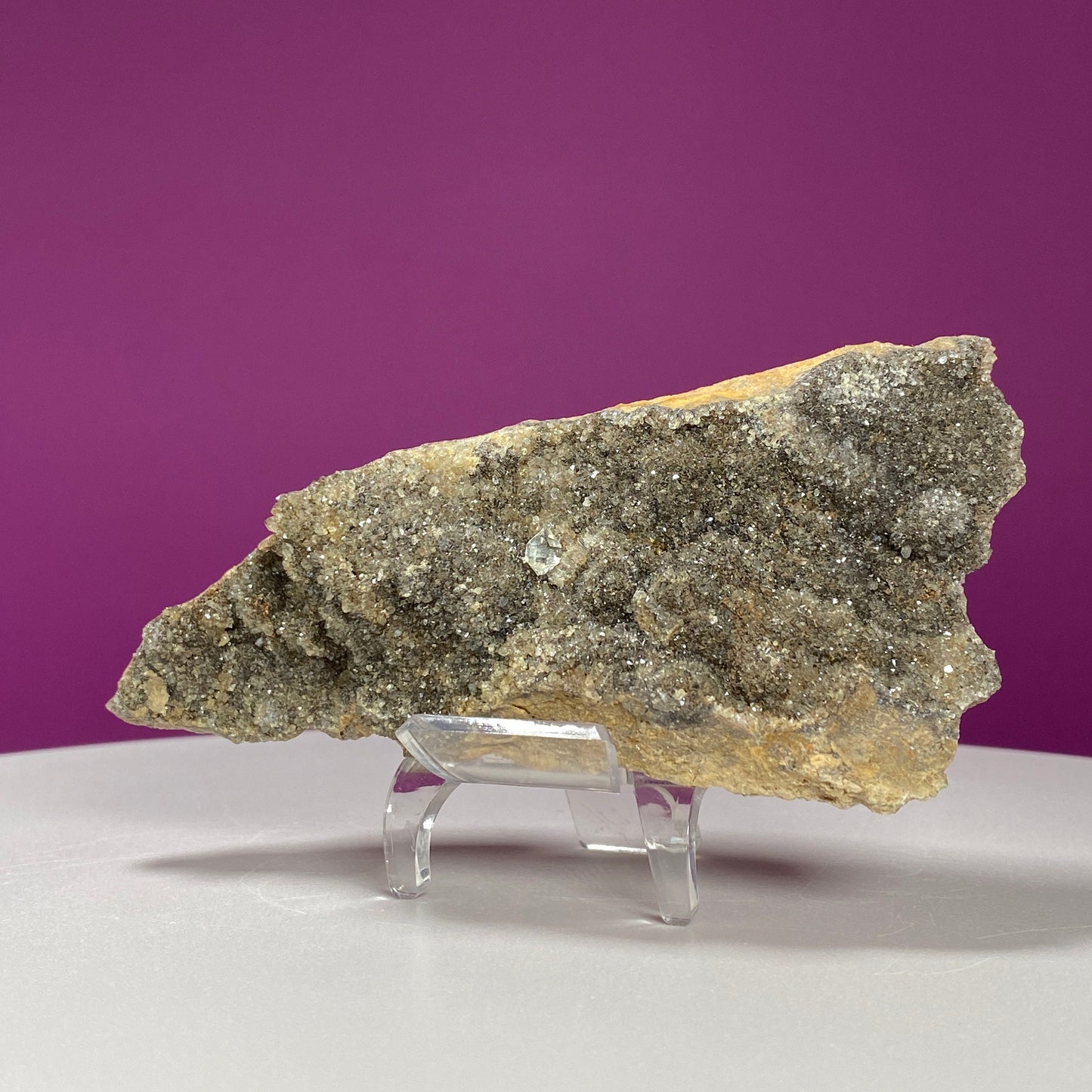 Herkimer Diamond Quartz Cluster (New York) (Includes Acrylic Stand)