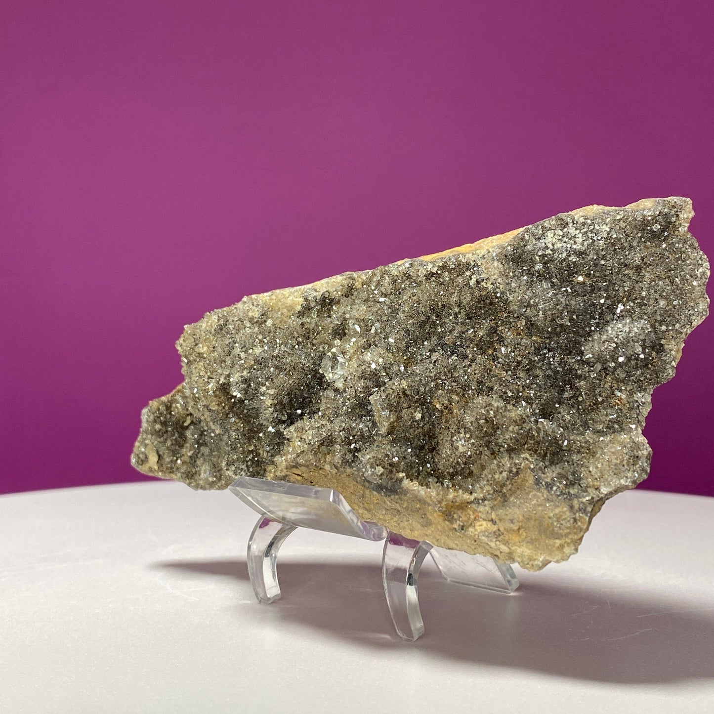 Herkimer Diamond Quartz Cluster (New York) (Includes Acrylic Stand)