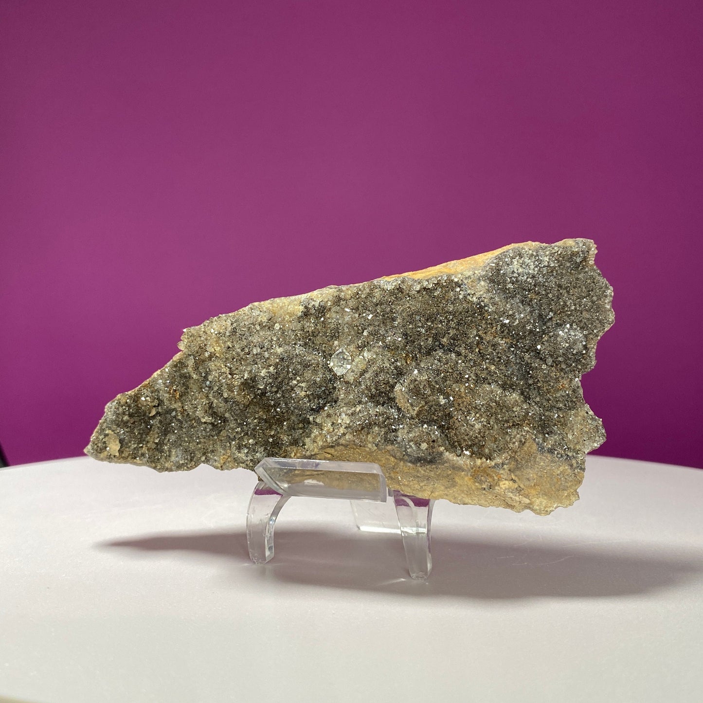 Herkimer Diamond Quartz Cluster (New York) (Includes Acrylic Stand)