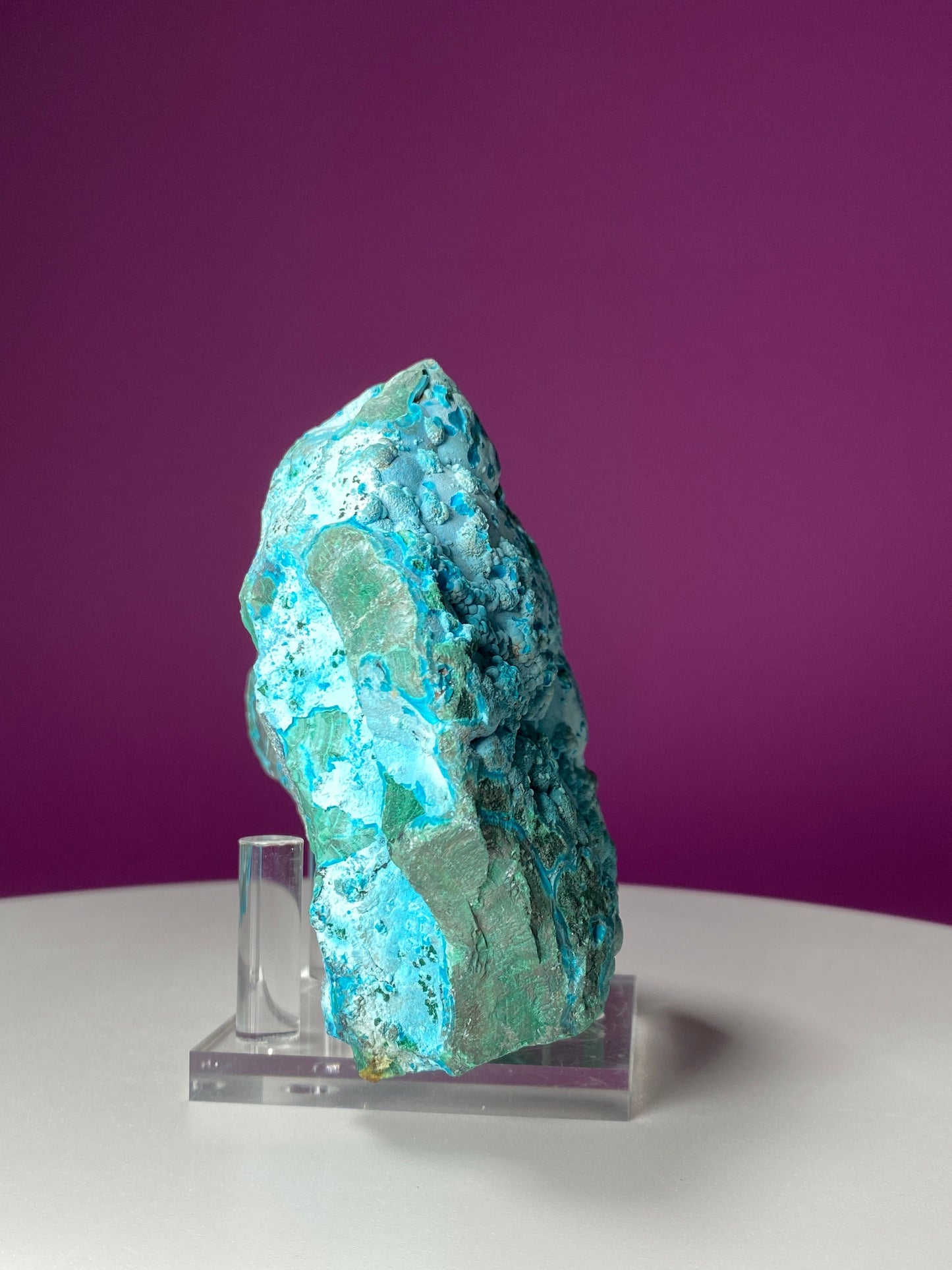 Chrysocolla Malachite Specimen, Collector Specimen (Includes Acrylic Stand)