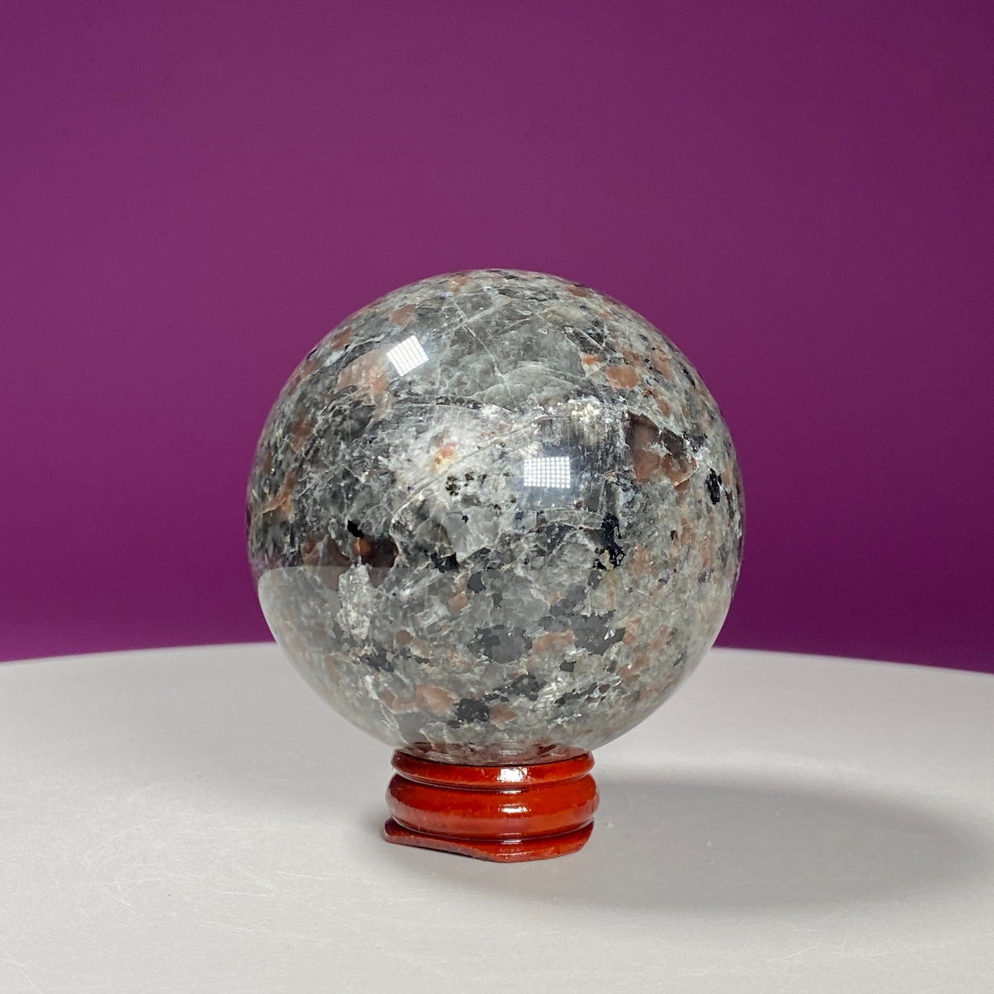 Yooperlite Sphere (Includes Wood Stand)