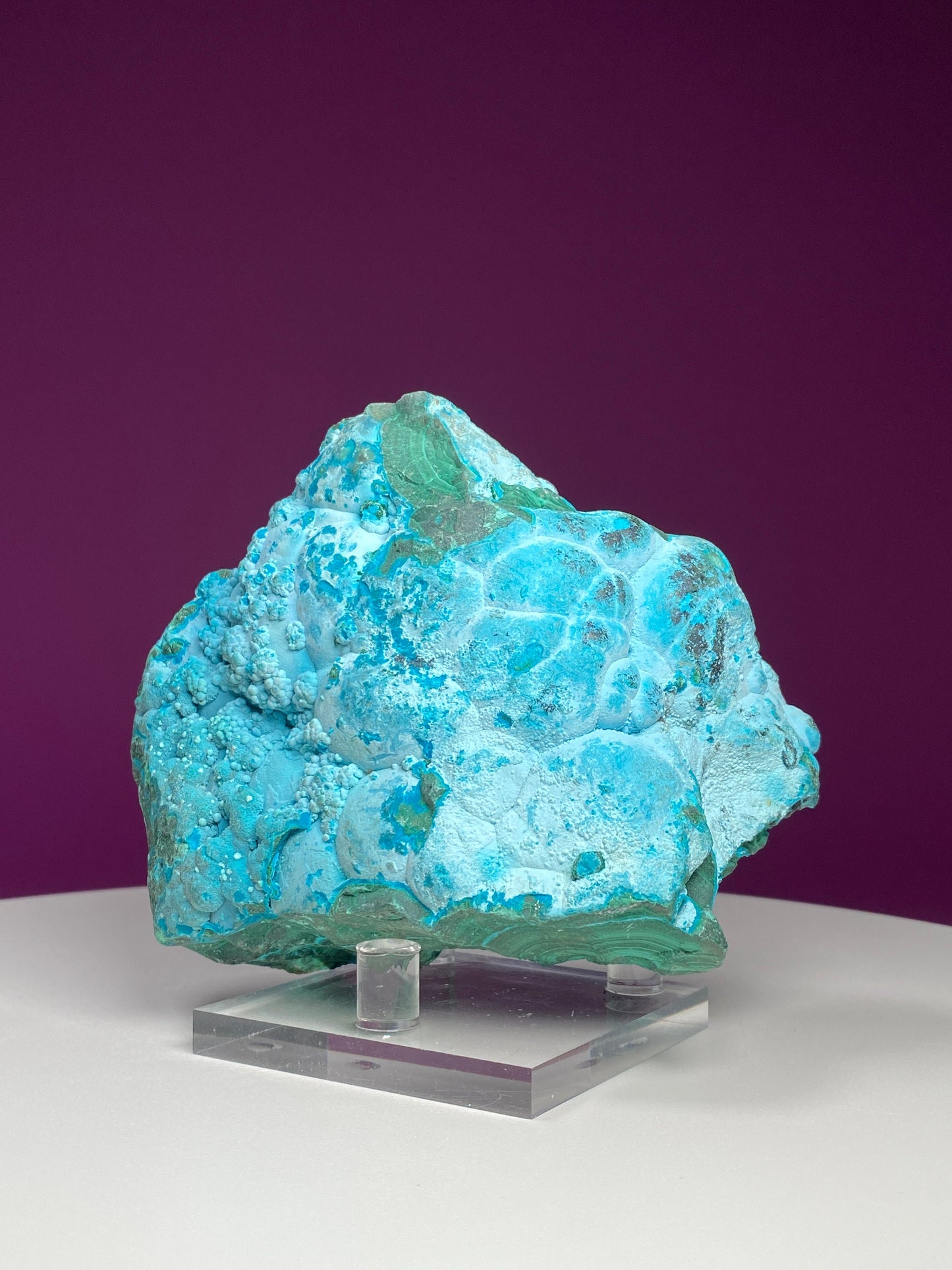 Chrysocolla Malachite Specimen, Collector Specimen (Includes Acrylic Stand)
