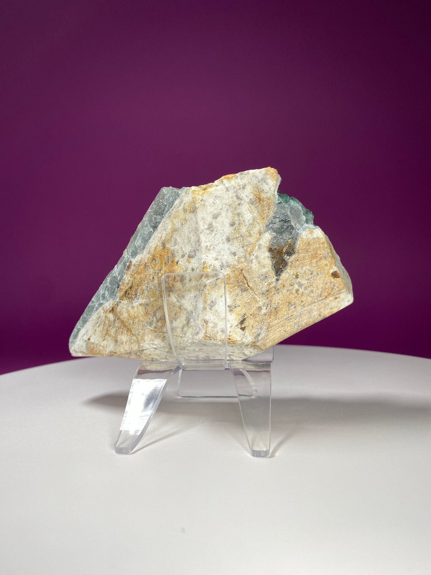 Green Fluorite Cube Cluster (Includes Acrylic Stand)