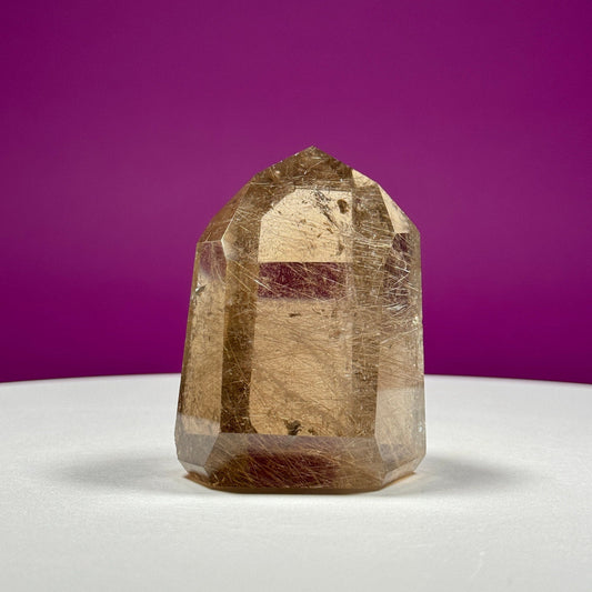 Gold Rutile Quartz Point (Brazil)