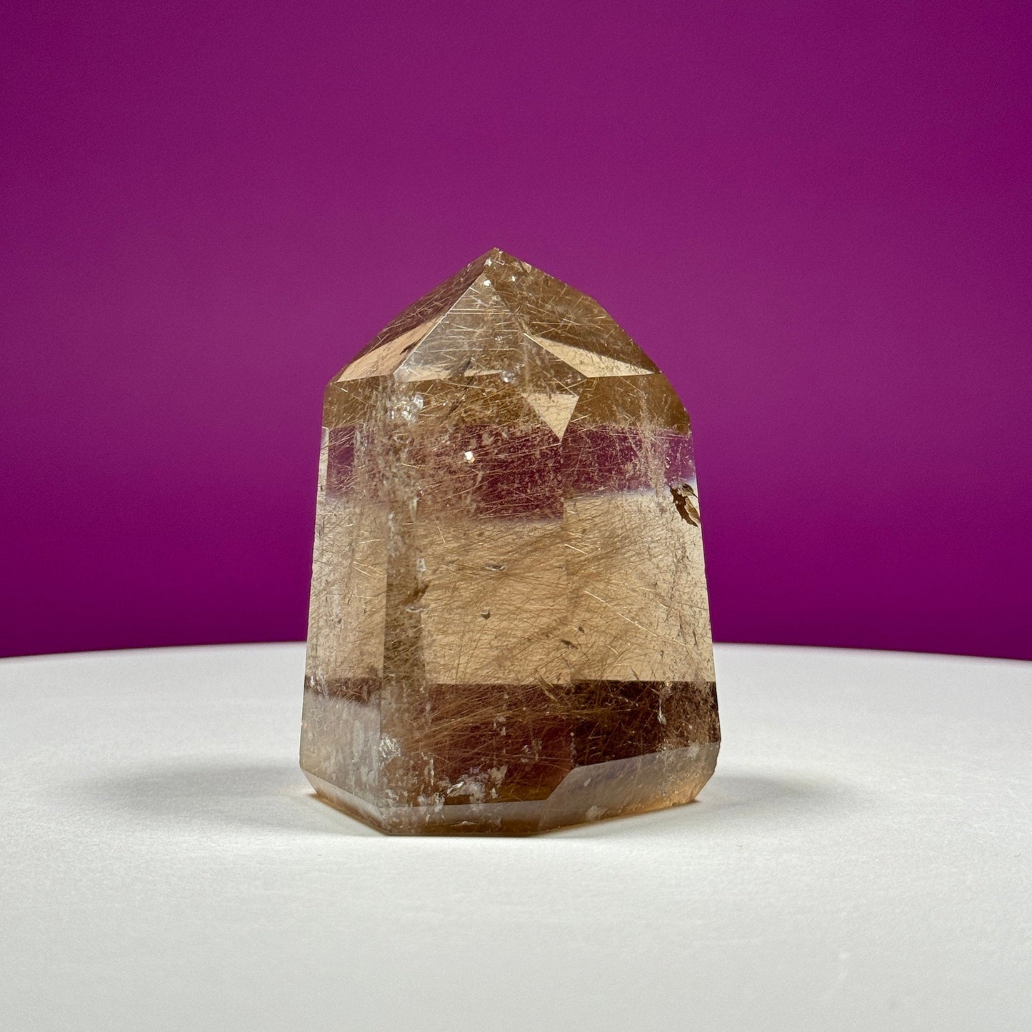 Gold Rutile Quartz Point (Brazil)