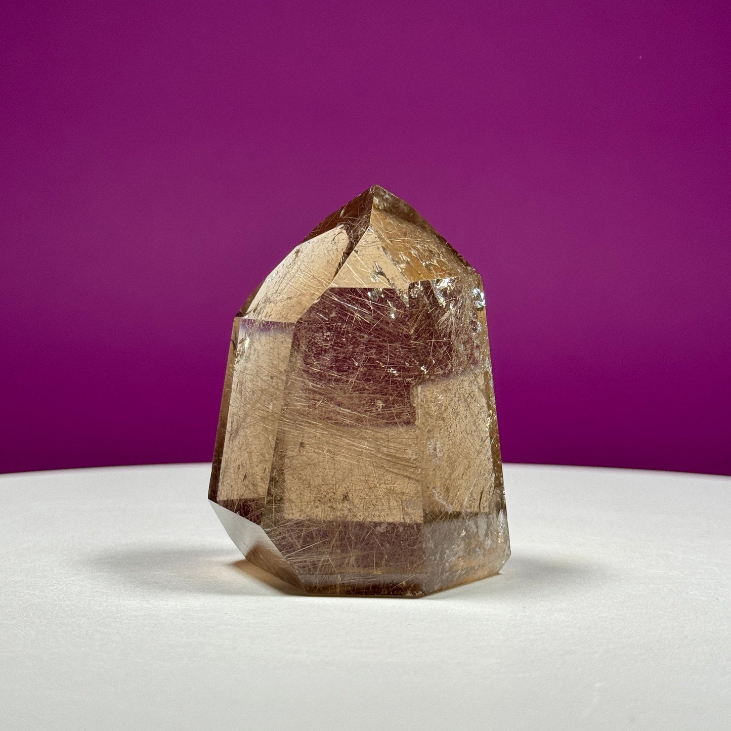Gold Rutile Quartz Point (Brazil)
