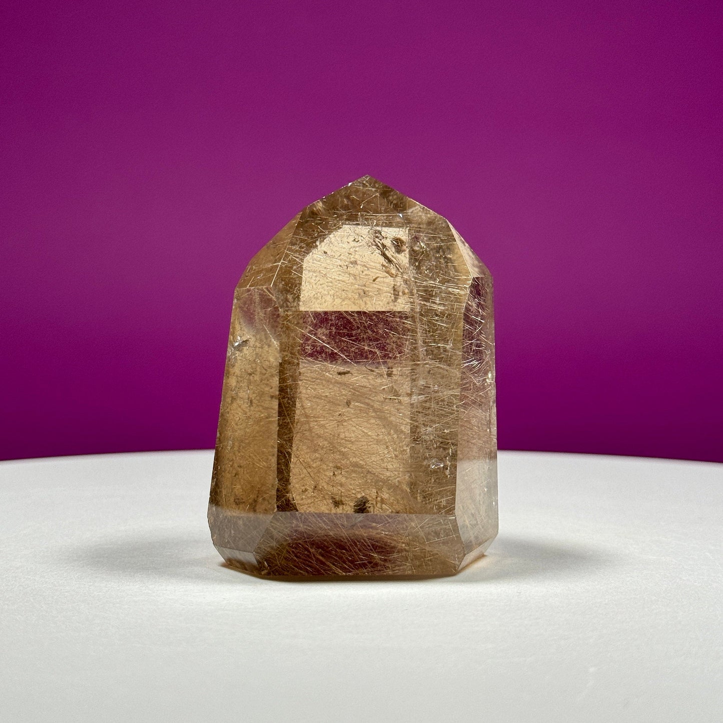 Gold Rutile Quartz Point (Brazil)