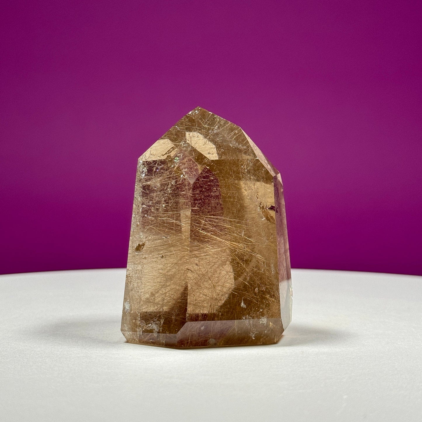 Gold Rutile Quartz Point (Brazil)