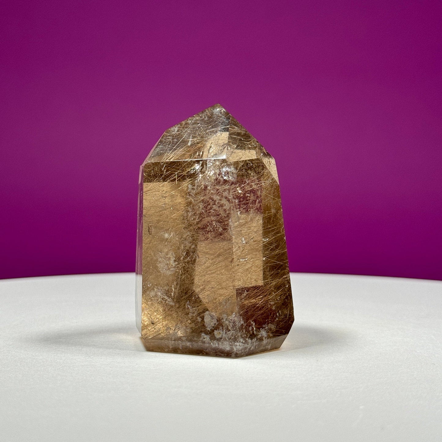 Gold Rutile Quartz Point (Brazil)