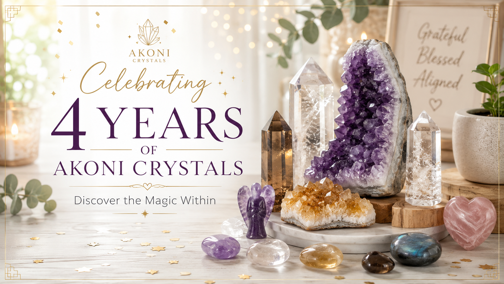 Celebrating 4 Years of Akoni Crystals