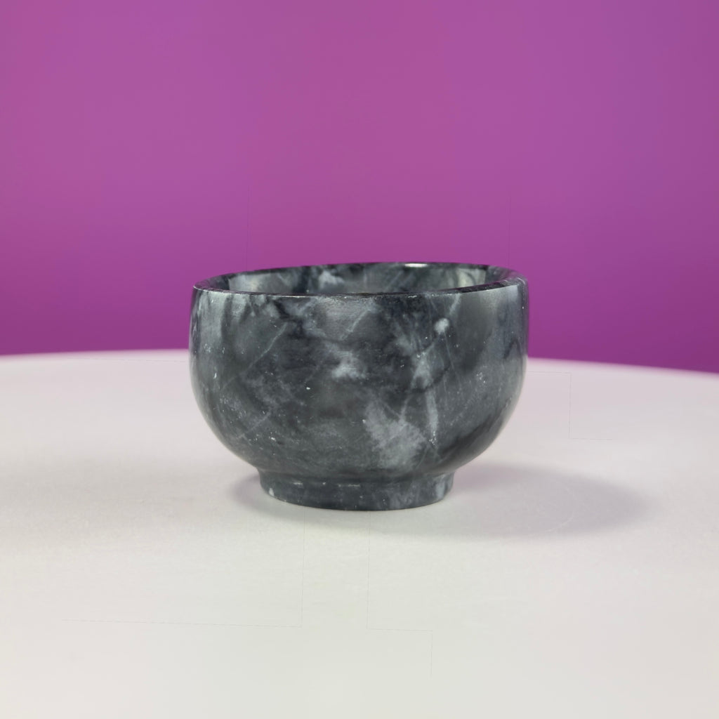 Black Zebra Stone Mini Offering Bowl for Crystals & Jewelry