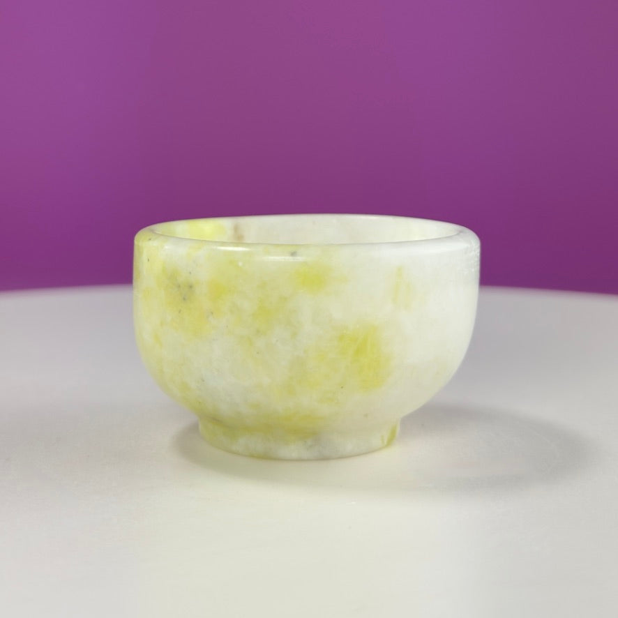 Mini Xiuyan Jade Offering Bowl | Hand Carved Jade Altar Bowl