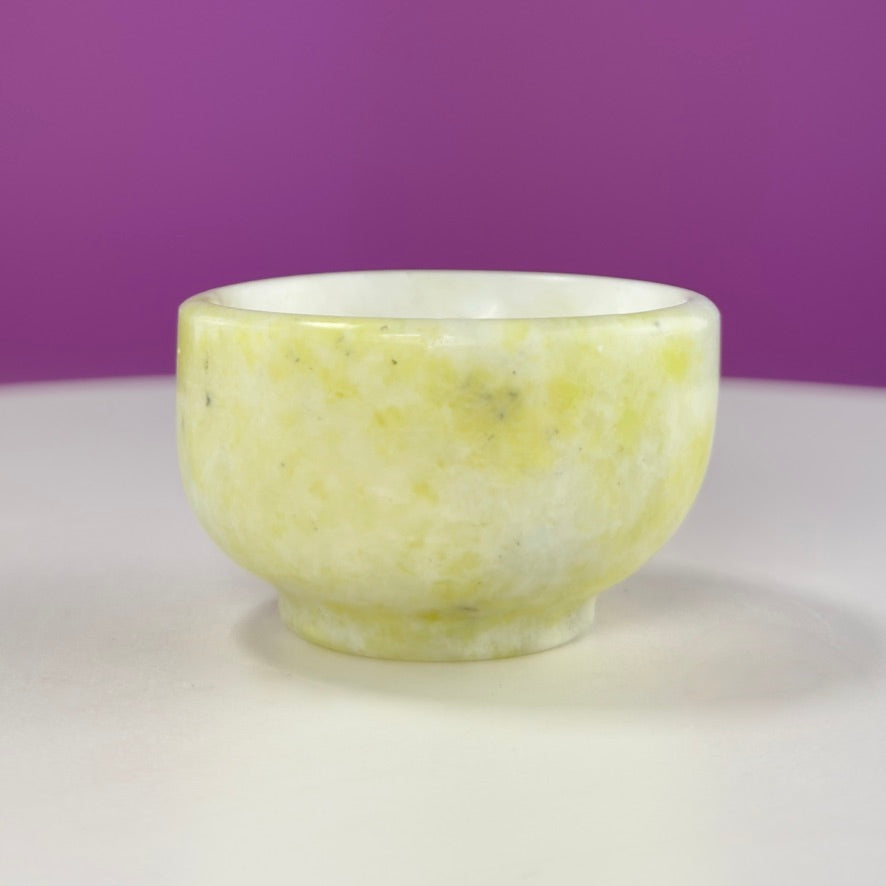 Mini Xiuyan Jade Offering Bowl | Hand Carved Jade Altar Bowl