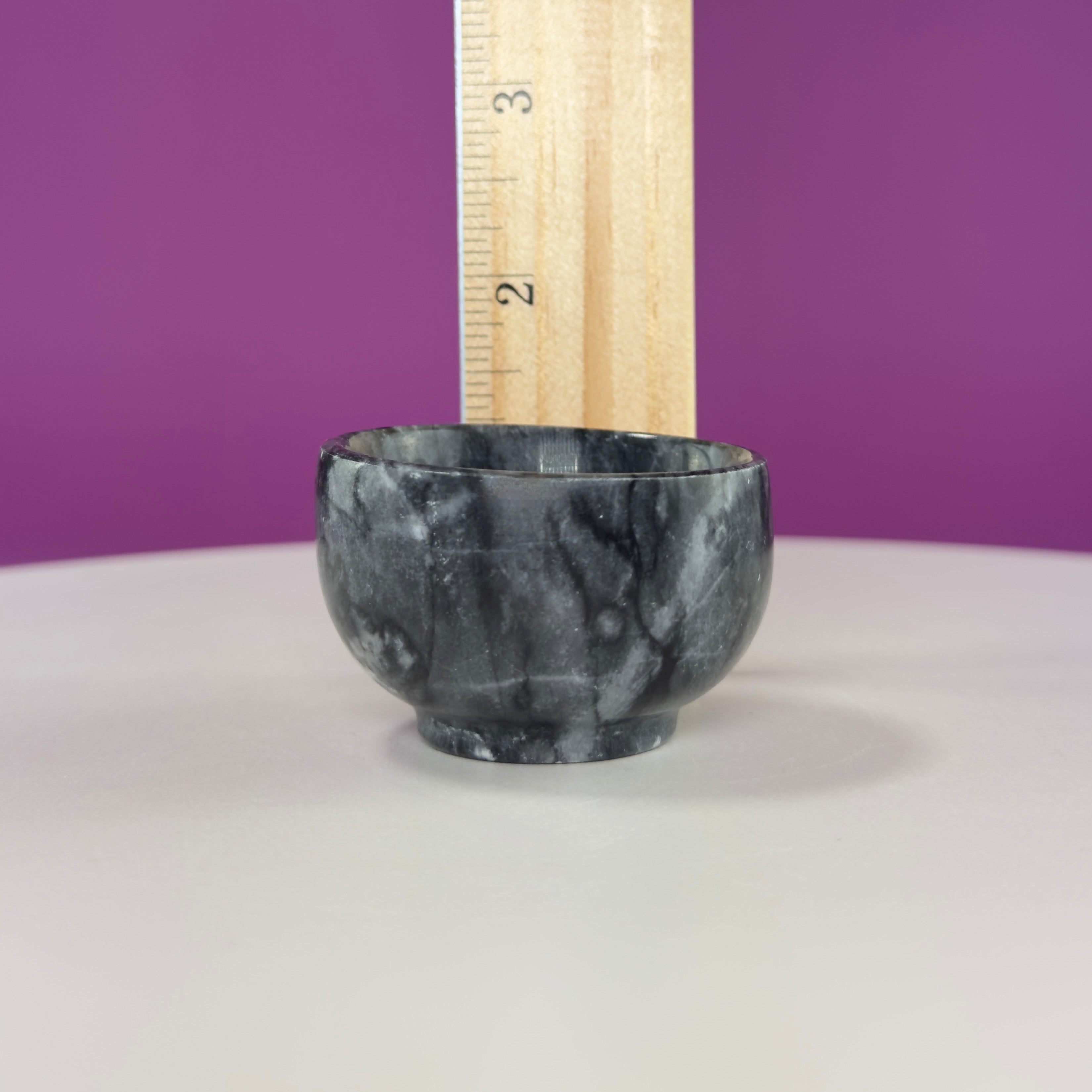 Black Zebra Stone Mini Offering Bowl for Crystals & Jewelry