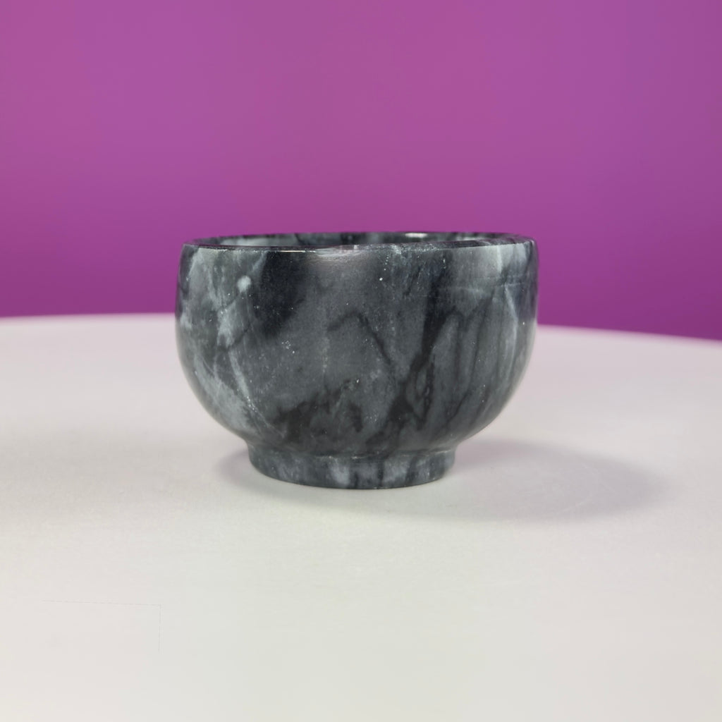 Black Zebra Stone Mini Offering Bowl for Crystals & Jewelry
