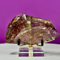 Black Rutile Garden Quartz Free Form on Gold Stand | Lodolite Quartz Collector Display Specimen