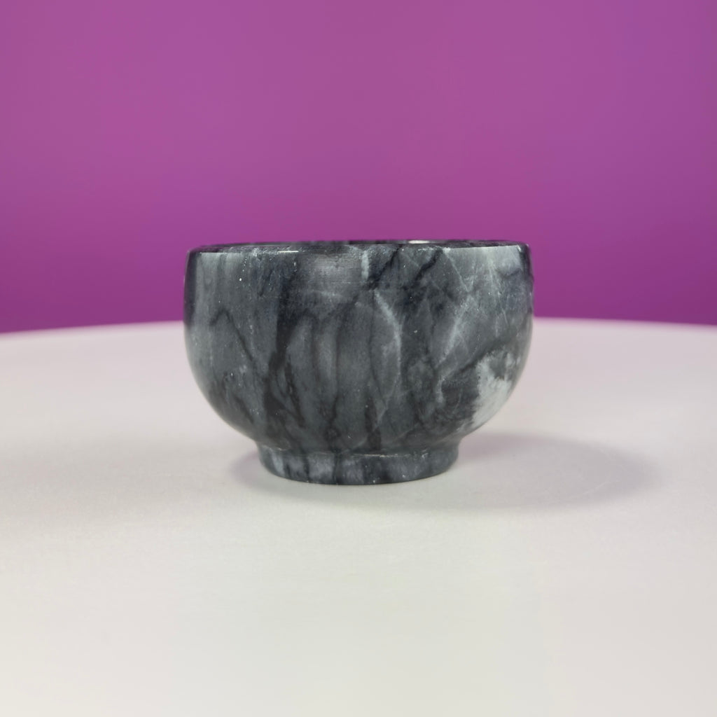 Black Zebra Stone Mini Offering Bowl for Crystals & Jewelry