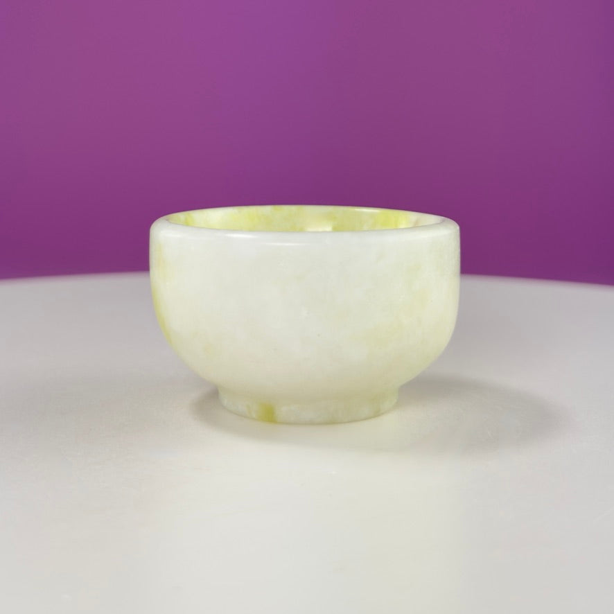 Mini Xiuyan Jade Offering Bowl | Hand Carved Jade Altar Bowl