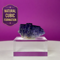 Purple Cubic Fluorite Specimen – Zhejiang China with Display