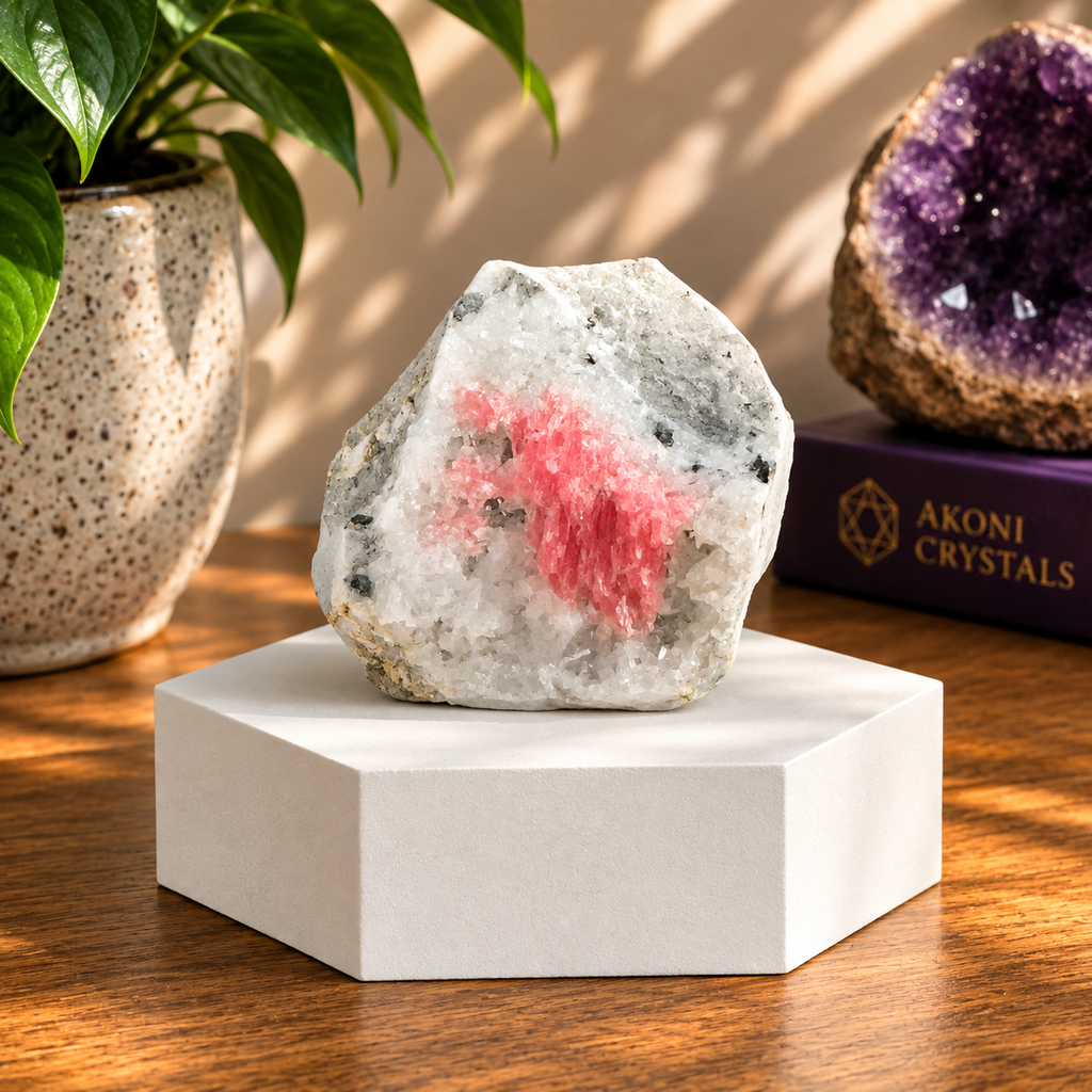 Rhodochrosite Specimen – Wutong Mine China – Self-Standing Crystal