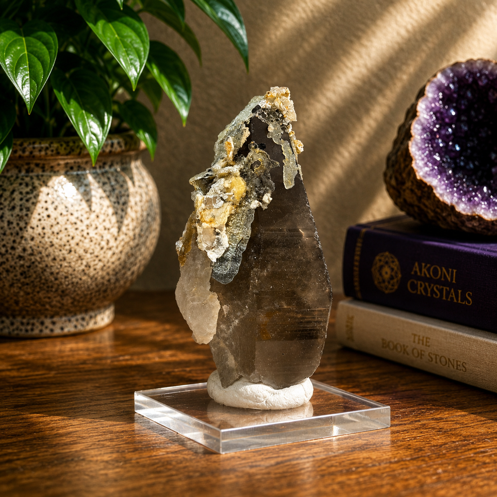 Himalayan Smoky Quartz & Feldspar Specimen