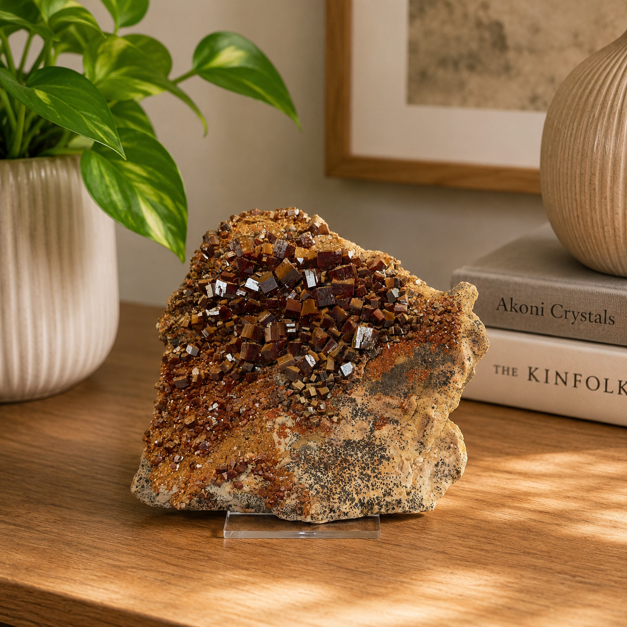 Vanadinite Cluster Stone (Arizona), Large 3.5 Pound Mineral Specimen