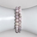 Kunzite Bracelet 6mm Natural Pink Gemstone Stretch Bracelet