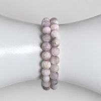 Kunzite Bracelet 6mm Natural Pink Gemstone Stretch Bracelet