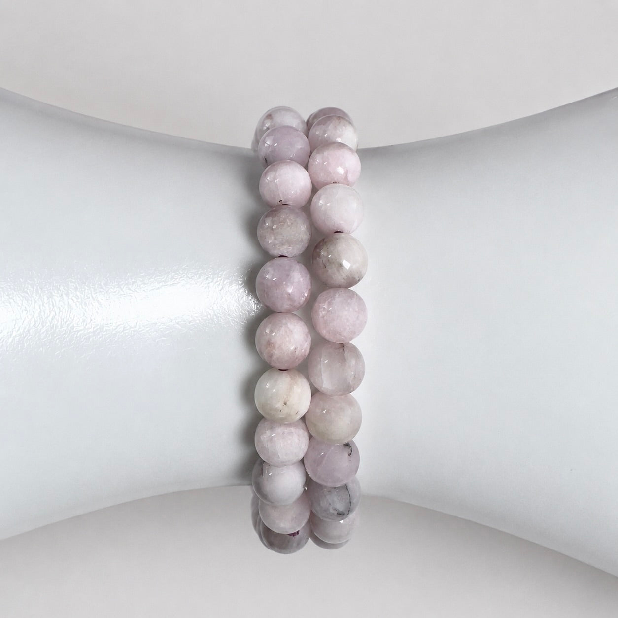 Kunzite Bracelet 6mm Natural Pink Gemstone Stretch Bracelet
