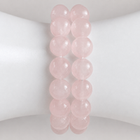 Rose Quartz Bracelet 10mm Beads, Natural Crystal Bracelet
