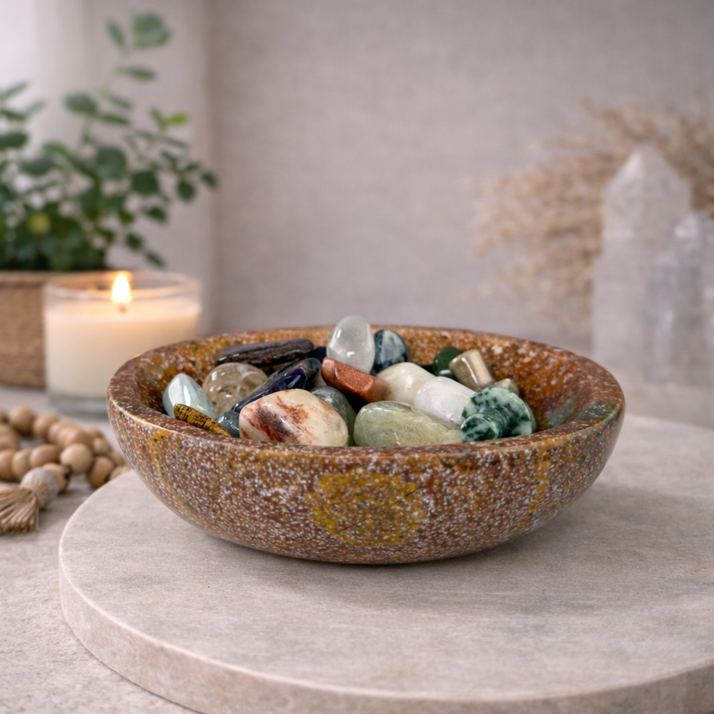 Ocean Jasper Bowl – Crystal Offering & Decorative Dish