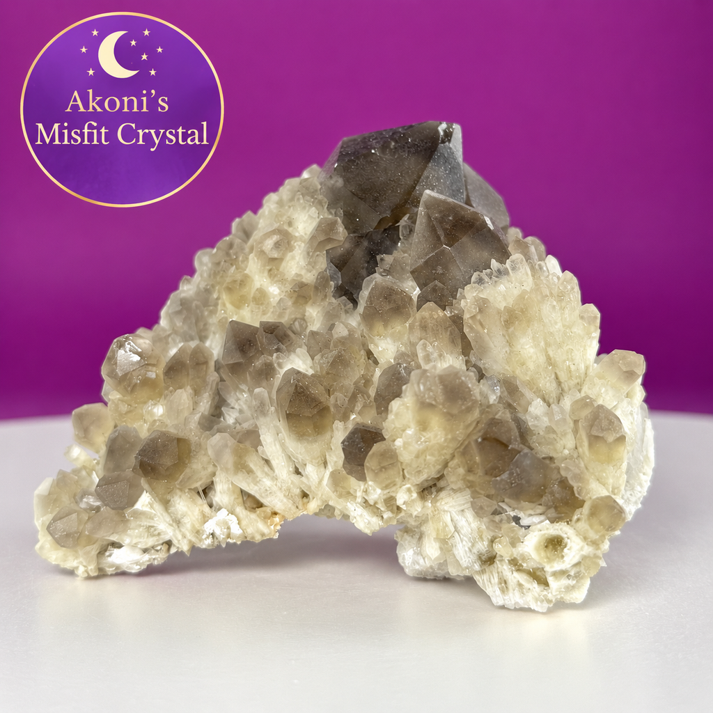 Pineapple Quartz Cluster – Smoky Quartz Misfit Crystal