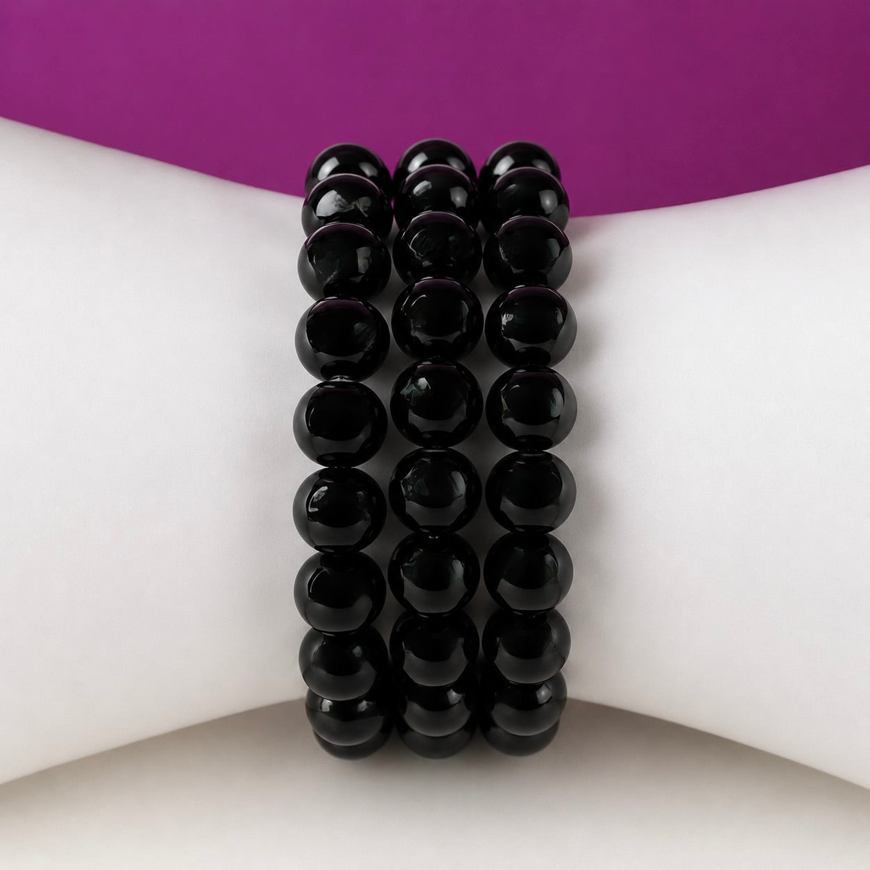 Black Obsidian Bracelet 10mm Beads – Protection & Grounding Crystal Jewelry