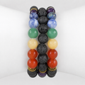 Lava Chakra Bracelet | 8mm Crystal Beaded Bracelet for Balance & Grounding