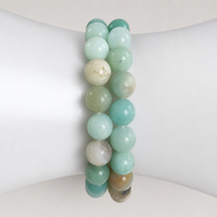 Caribbean Calcite Crystal Bracelet – 8mm Blue Green Beads