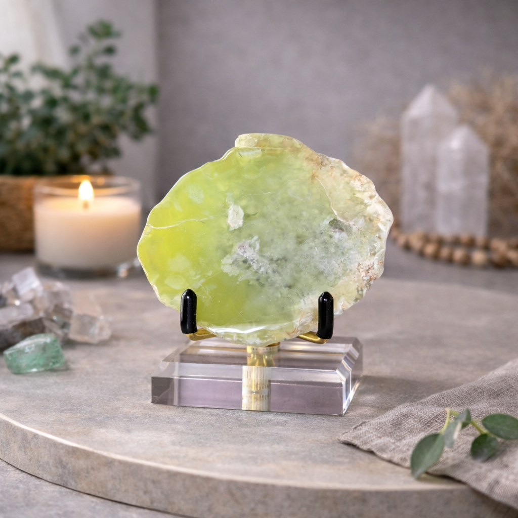 Prehnite Crystal with Natrolite, Australian Mineral Specimen