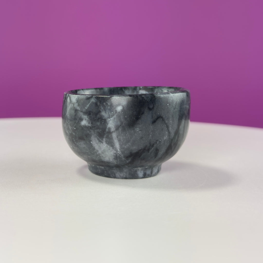 Black Zebra Stone Mini Offering Bowl for Crystals & Jewelry