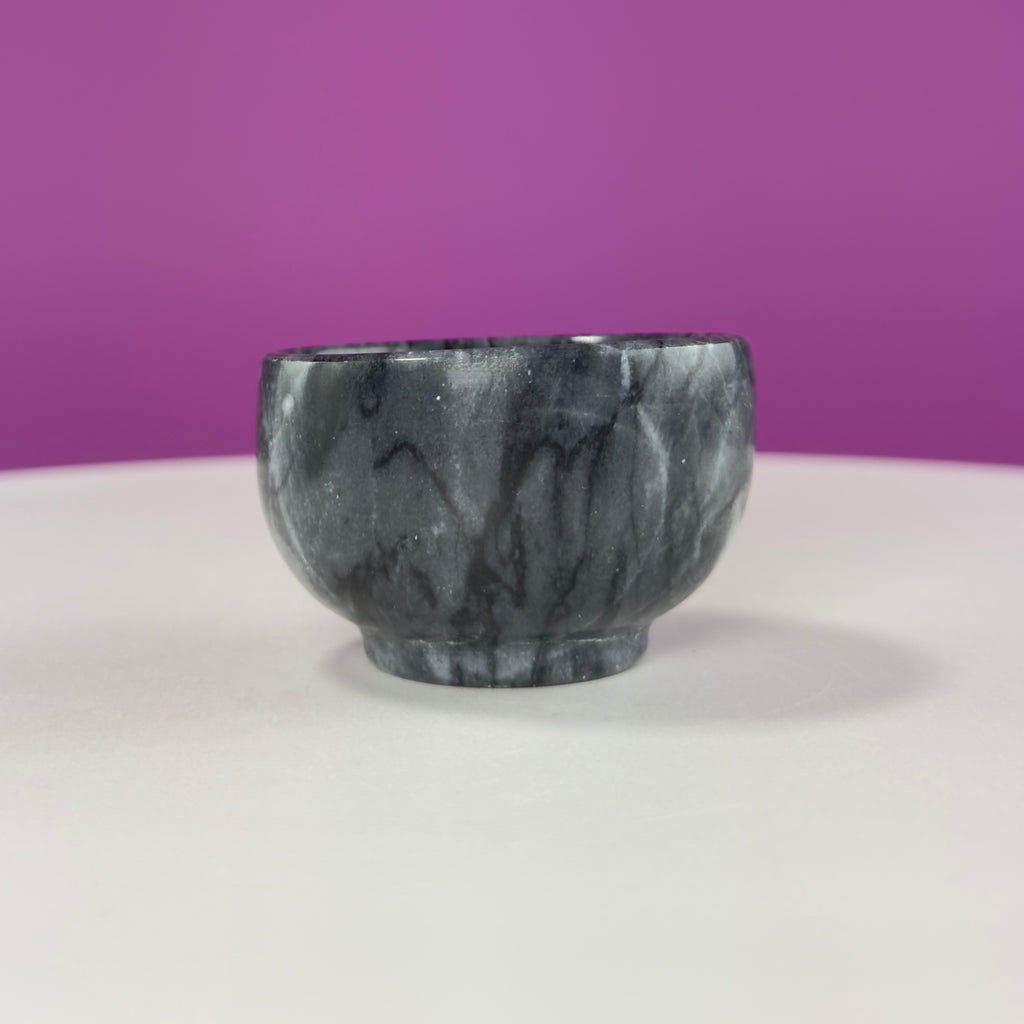 Black Zebra Stone Mini Offering Bowl for Crystals & Jewelry