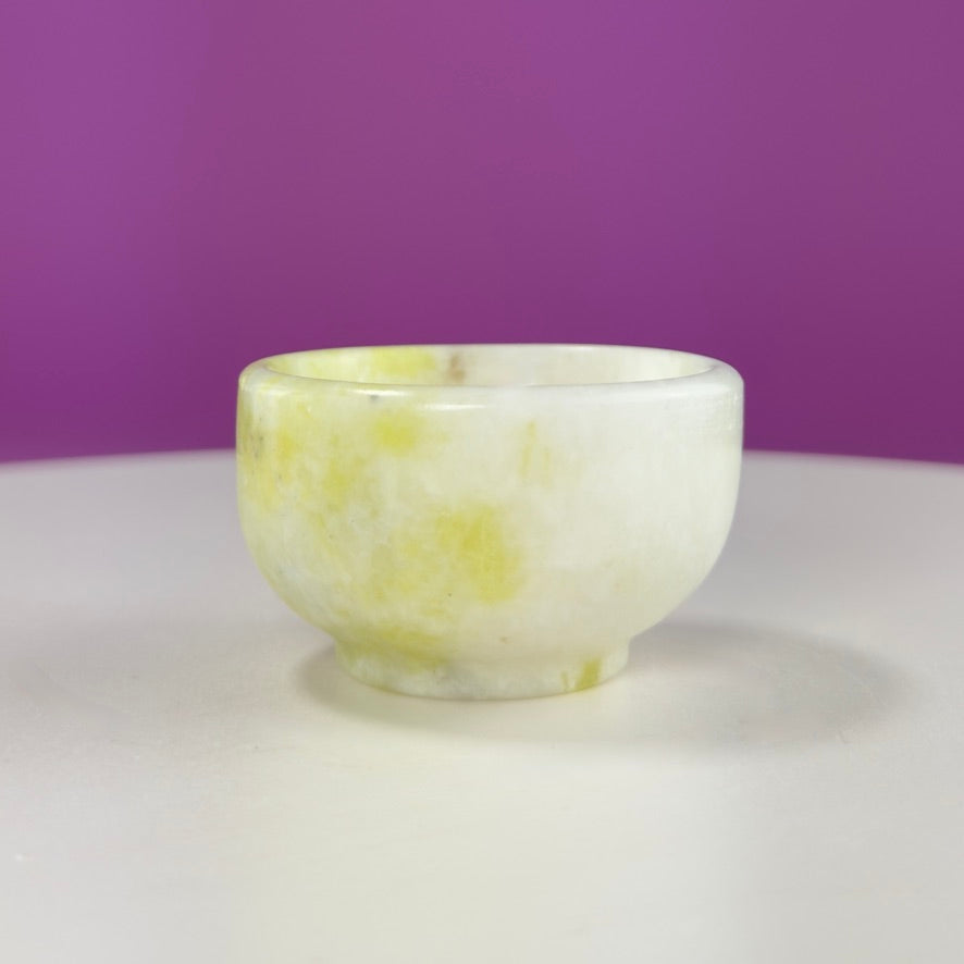 Mini Xiuyan Jade Offering Bowl | Hand Carved Jade Altar Bowl