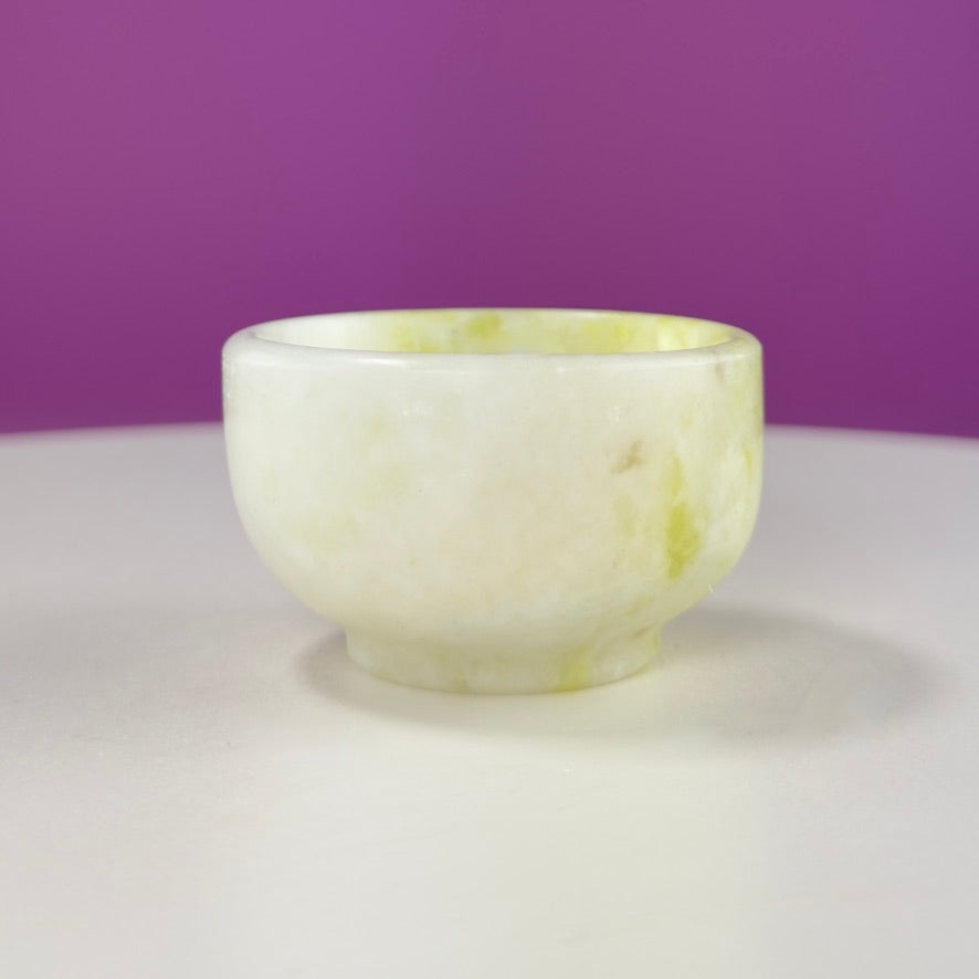 Mini Xiuyan Jade Offering Bowl | Hand Carved Jade Altar Bowl