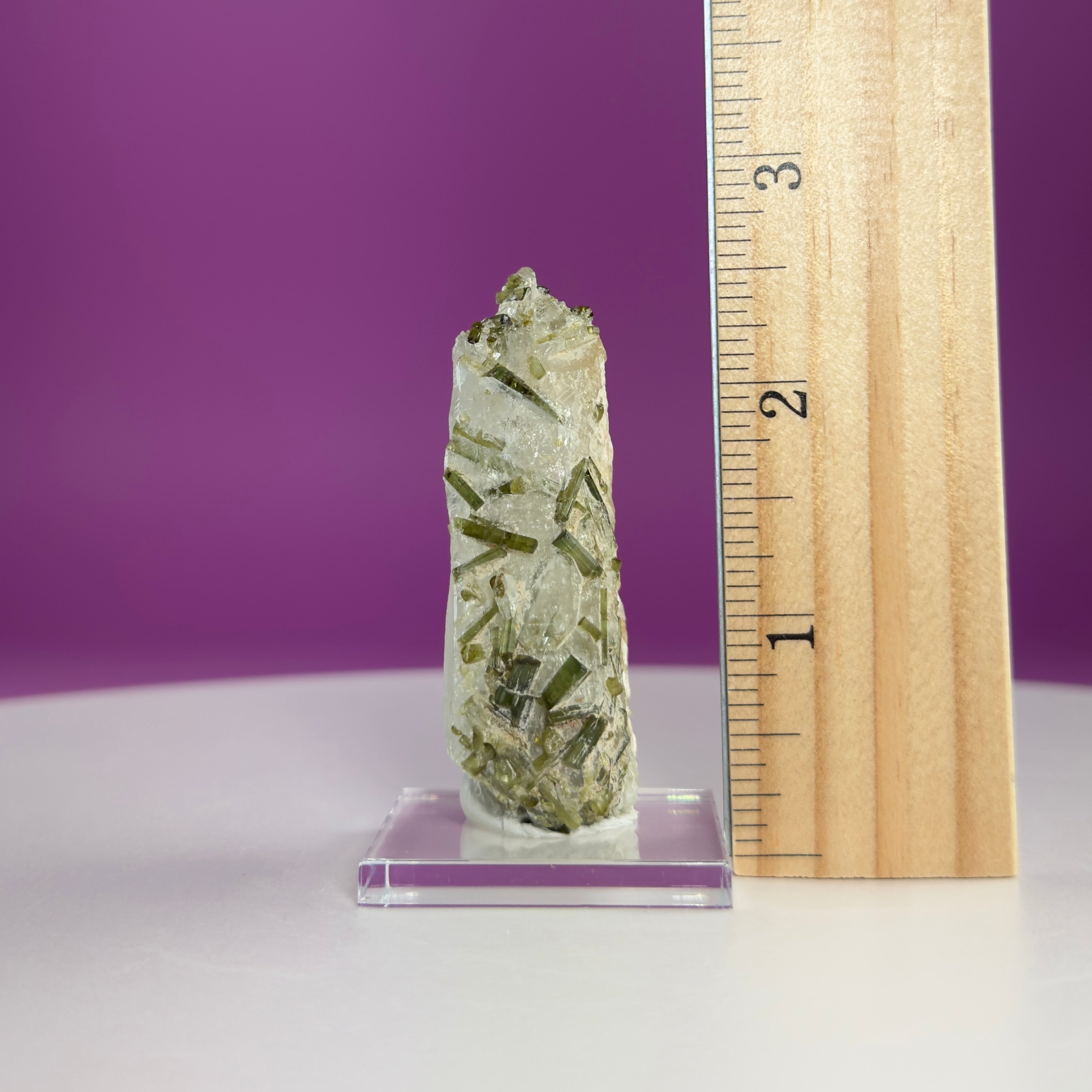Green Tourmaline in Quartz | Tulga Mine Pakistan | Collector Mineral Specimen
