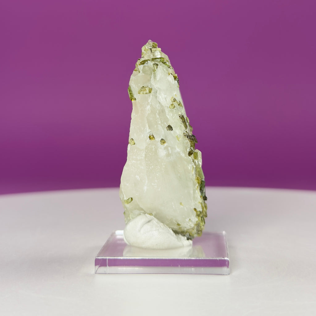 Green Tourmaline in Quartz | Tulga Mine Pakistan | Collector Mineral Specimen