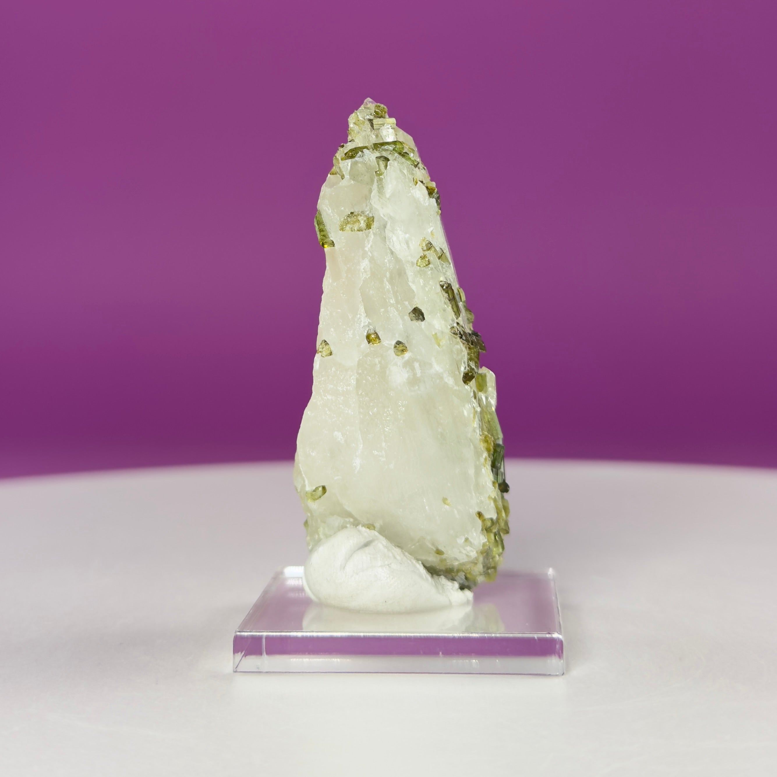 Green Tourmaline in Quartz | Tulga Mine Pakistan | Collector Mineral Specimen
