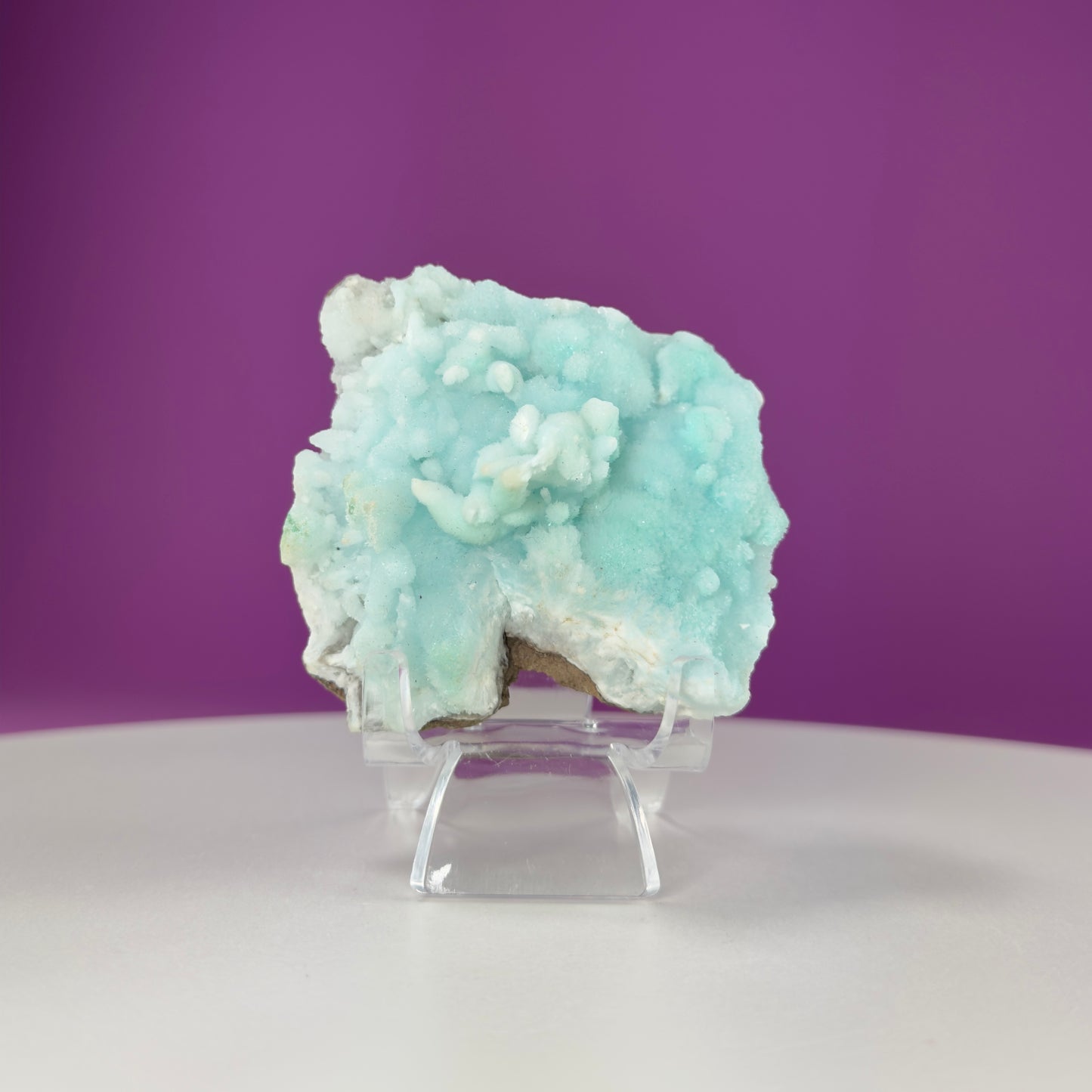 Blue Aragonite Specimen (Yunnan, China) (Includes Acrylic Stand)