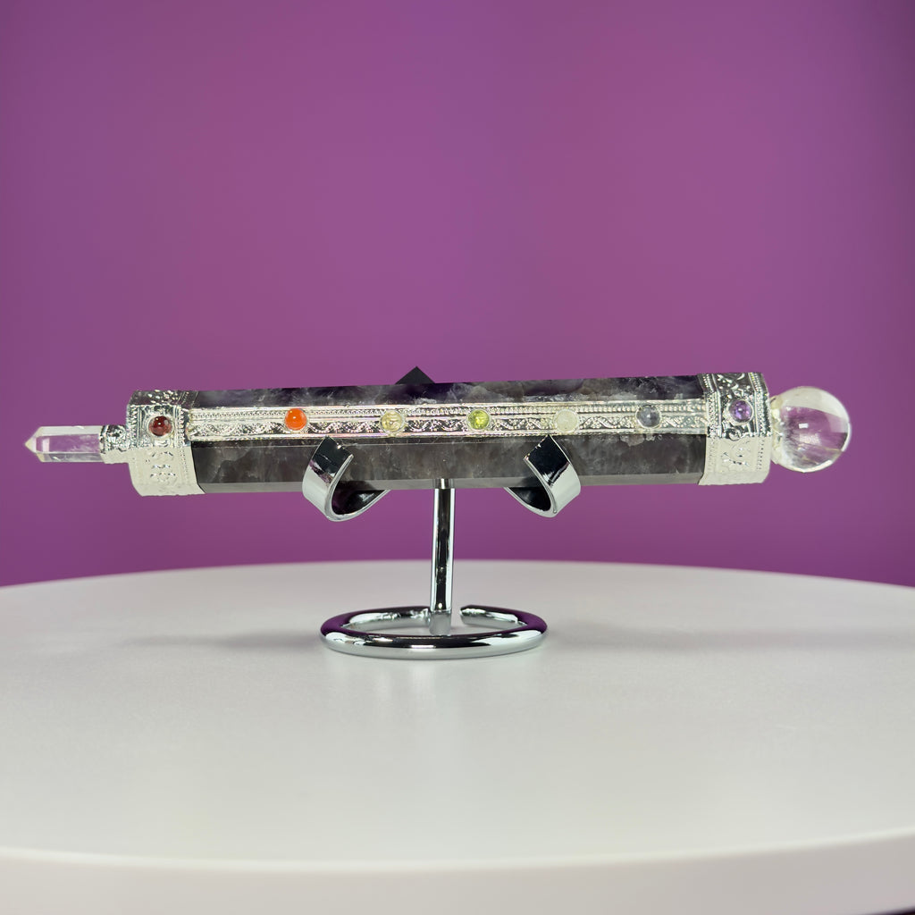 Amethyst Chakra Wand (Stand for Display Purpose Only)