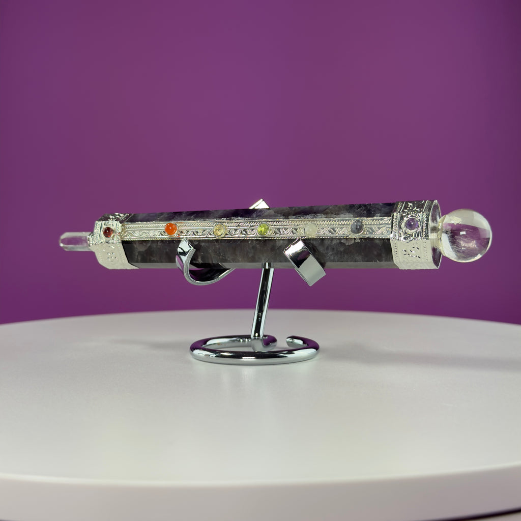 Amethyst Chakra Wand (Stand for Display Purpose Only)
