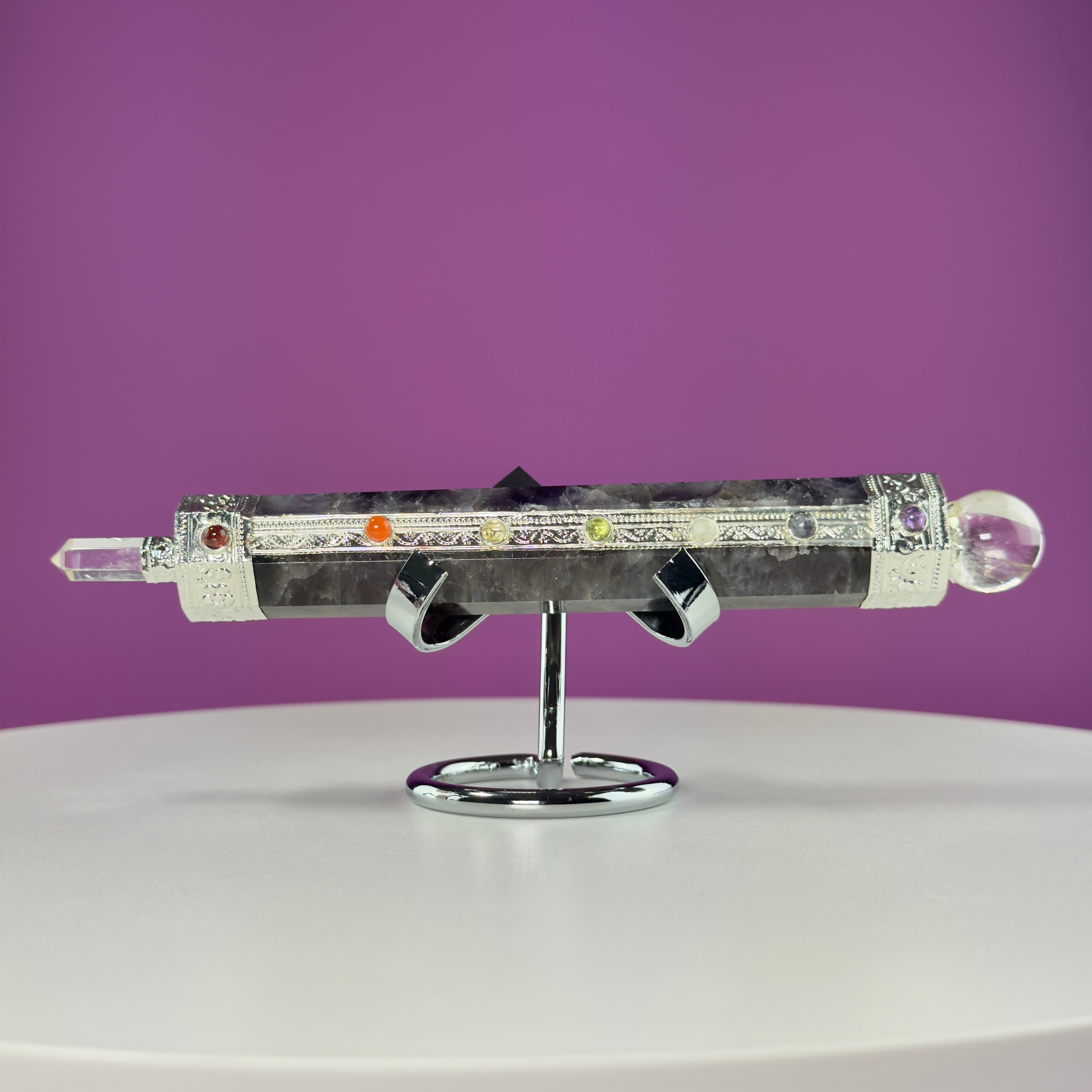 Amethyst Chakra Wand (Stand for Display Purpose Only)